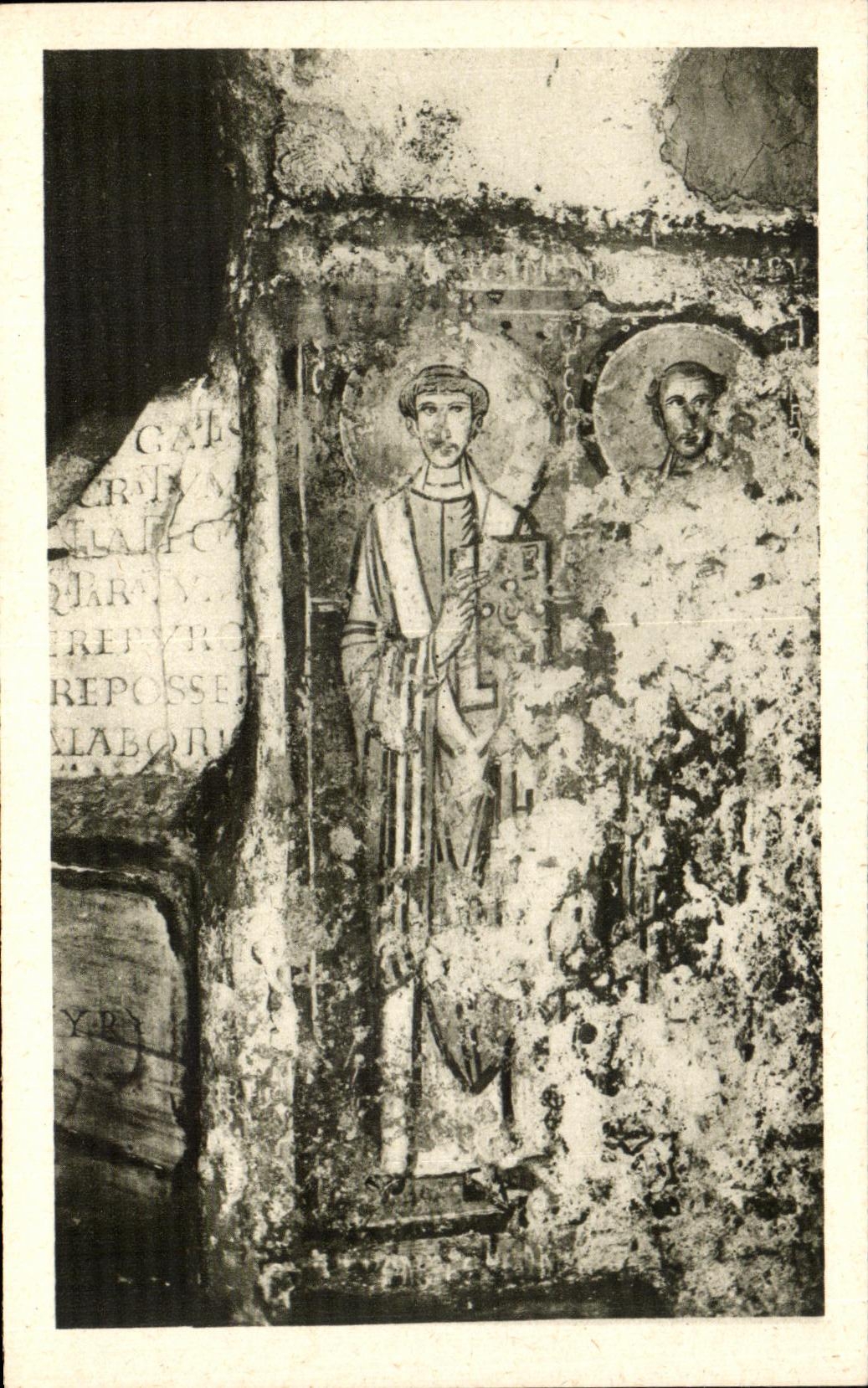 Dei Santi Cornelio E Cipriano de Roma Catacomb di S Callisto Immagini de la POSTAL de la VENDIMIA