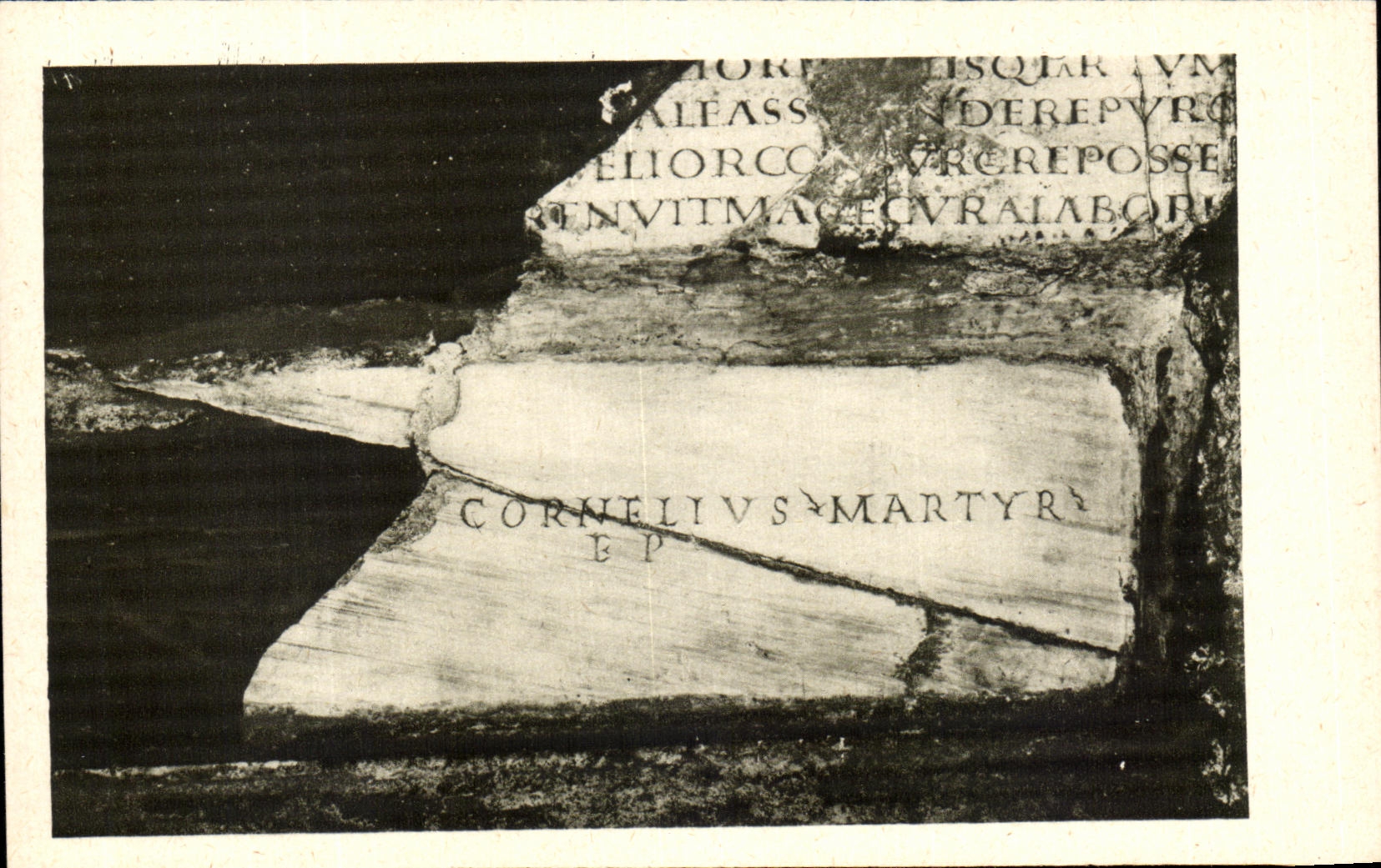 Papa de Roma Catacomb di S Callisto Iscrizione di S Cornelio de la POSTAL de la VENDIMIA