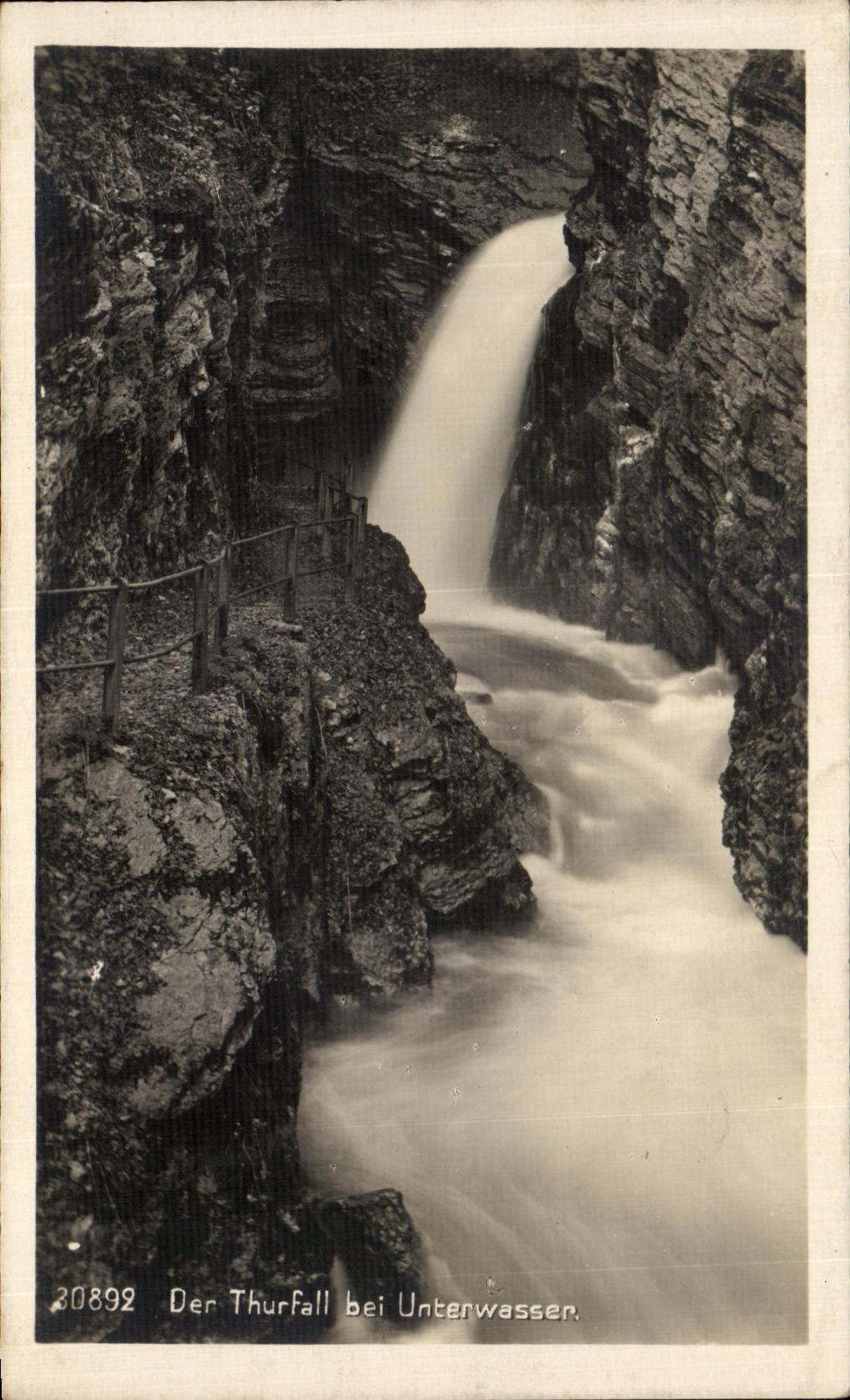 CPA Der Thurfall bei Unterwasser