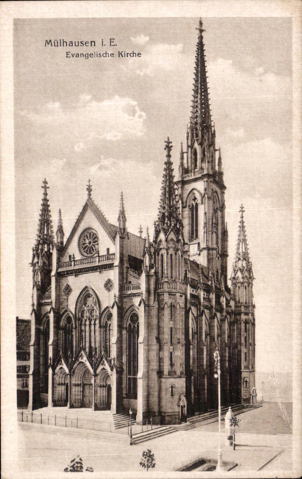 VINTAGE POSTCARD Muihausen Evangelische Kirche