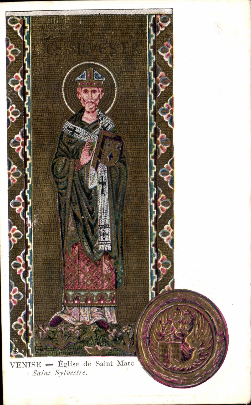 VINTAGE POSTCARD Venice Church of Saint Marc New Year s Eve