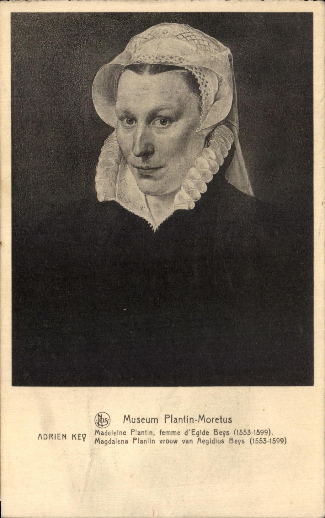CPA Museum Plantin Moretus Adrien Key Madeleine Plantin Femme d Eglde Beys 
