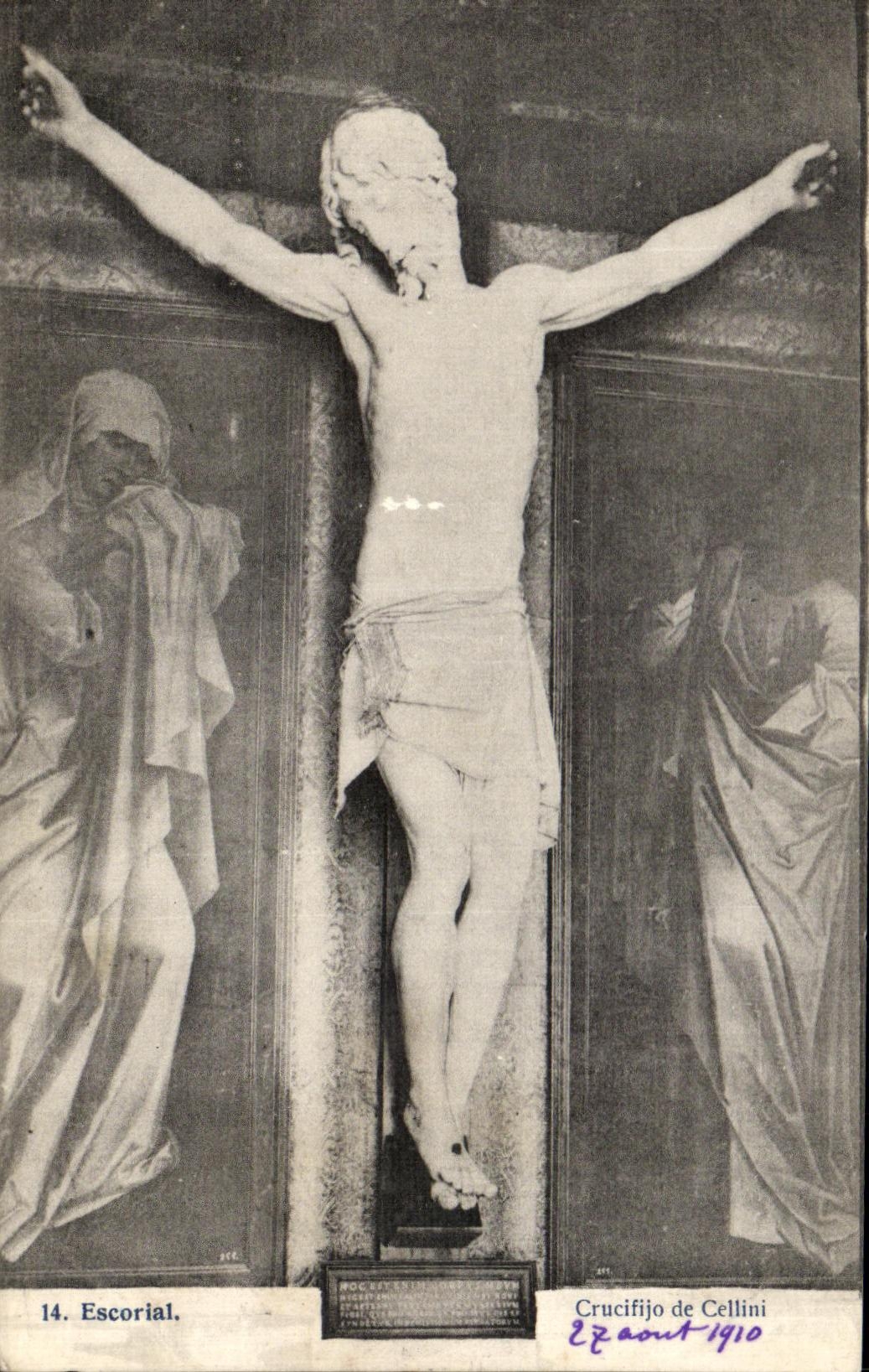 POSTAL Escorial Crucifijo de Cellini de la VENDIMIA