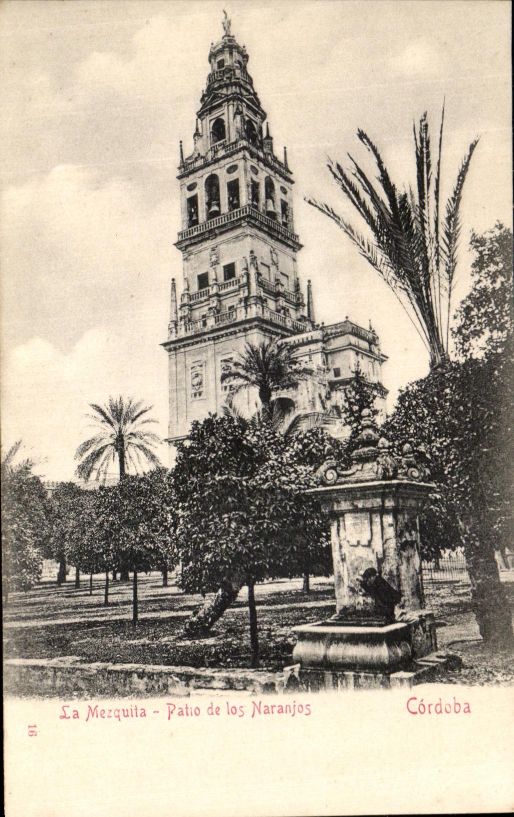 POSTAL Cordoba Mezquita Patro De Los Naranjos de la VENDIMIA