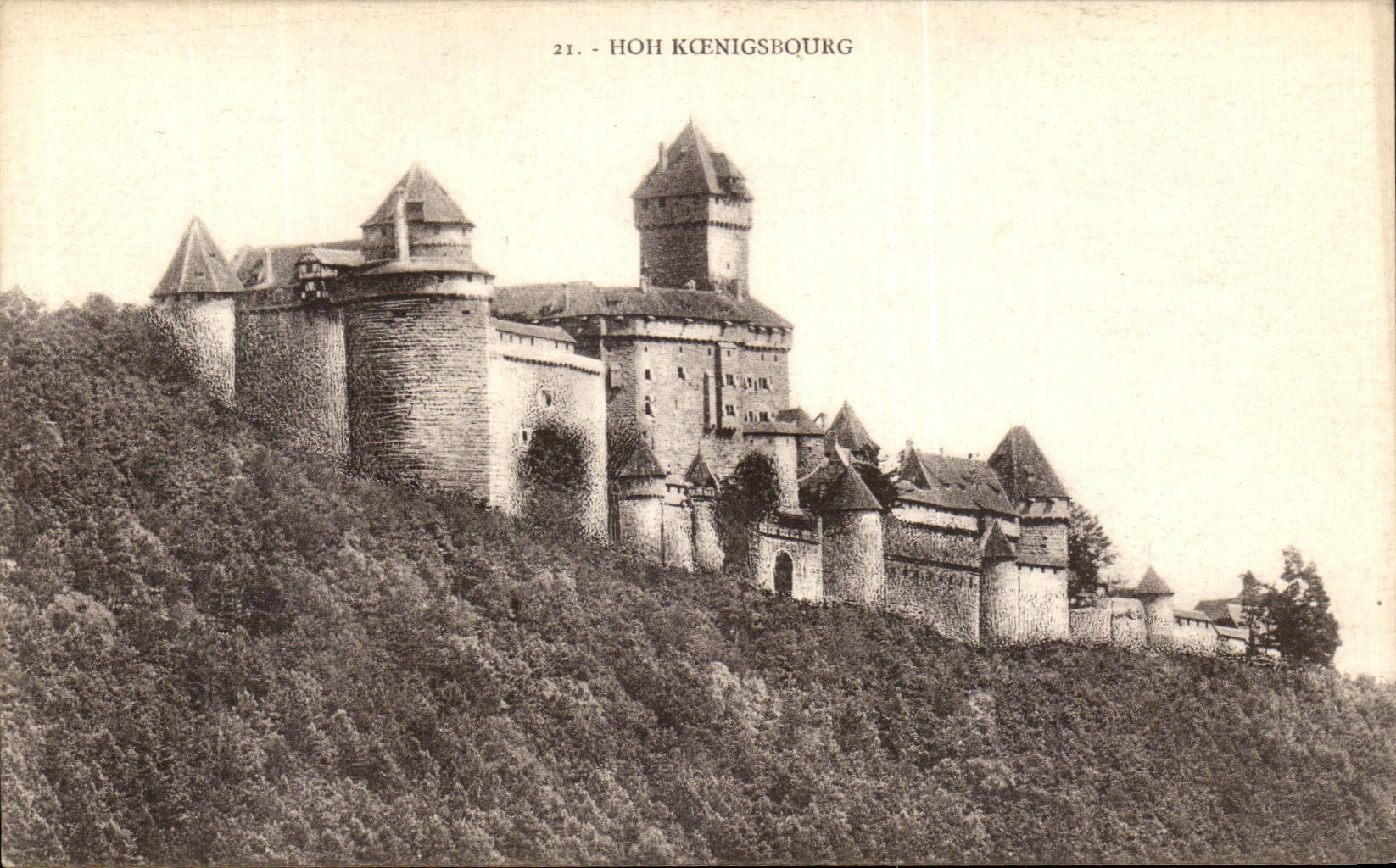 VINTAGE POSTCARD Hoh Koenigsbourg