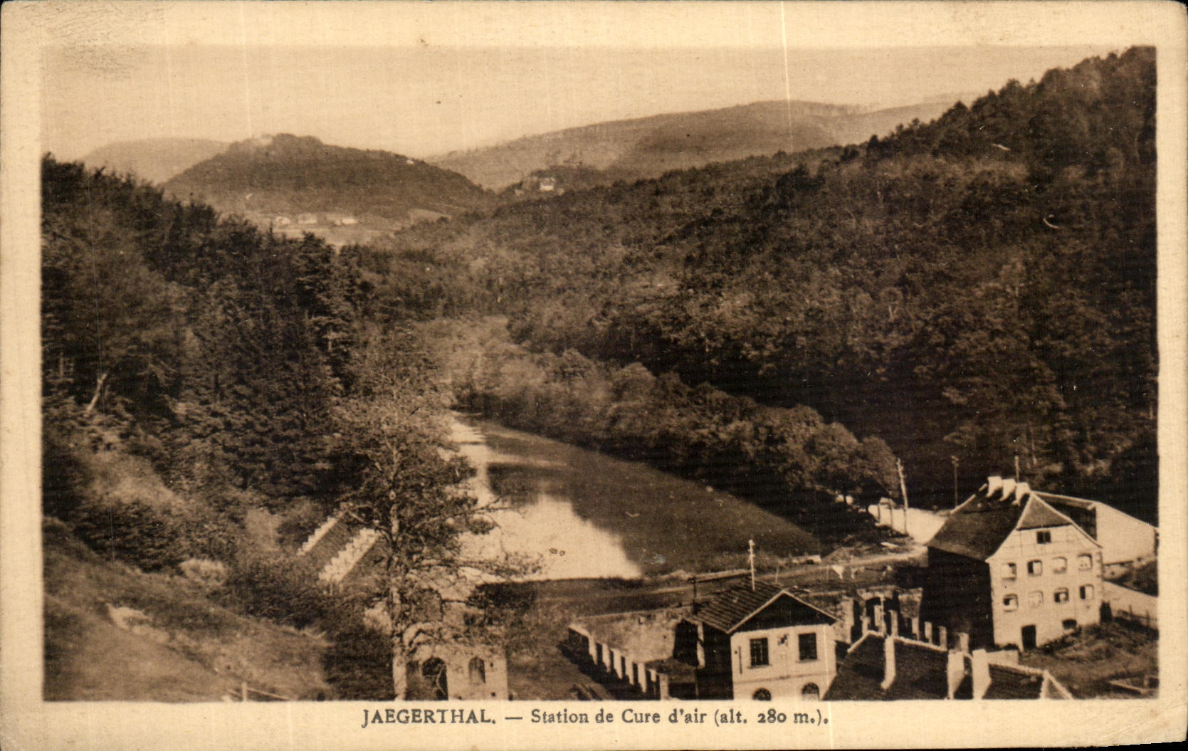 VINTAGE POSTCARD Jaegrthal Station Of Cure D air