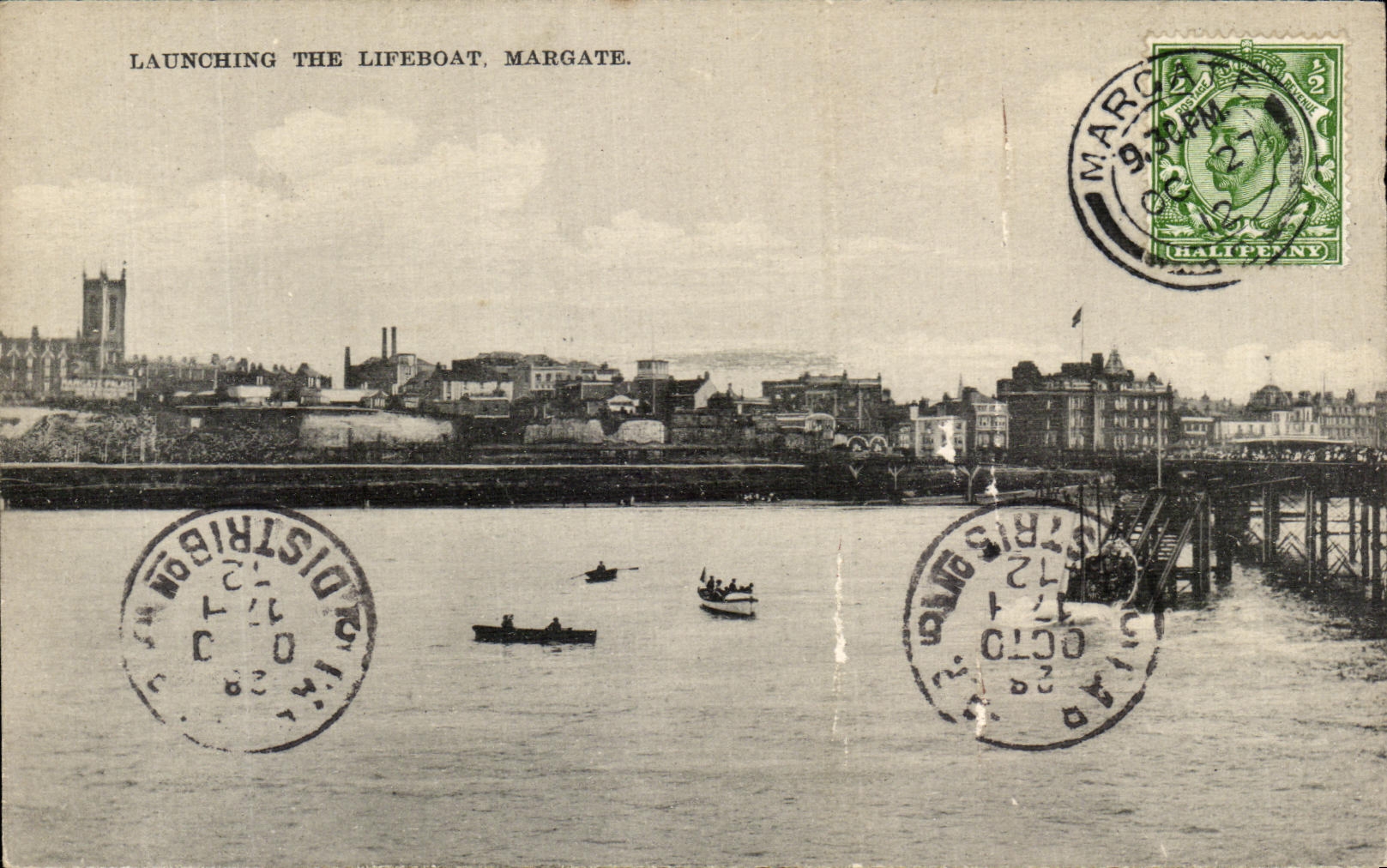 POSTAL de la VENDIMIA que lanza el bote salvavidas Margate