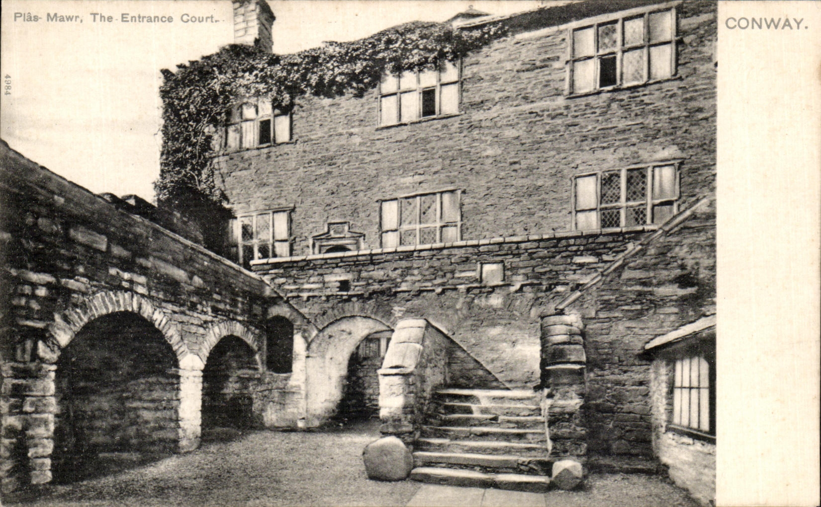 VINTAGE POSTCARD Plas Mawr The Fan in Short Conway
