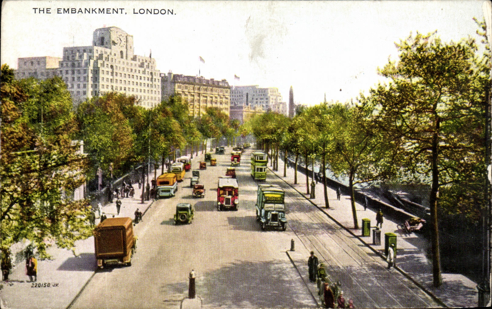 VINTAGE POSTCARD The Embankment London