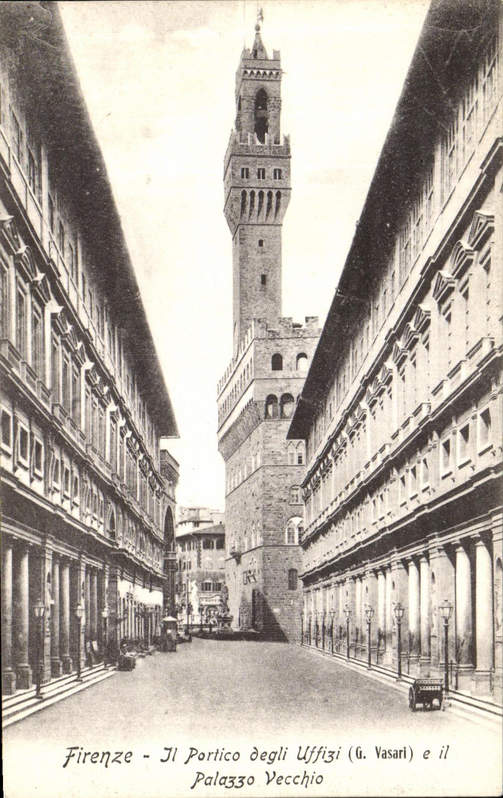 Portico Degli Uffizi Palazo Vecchio de Firenze de la POSTAL de la VENDIMIA hola