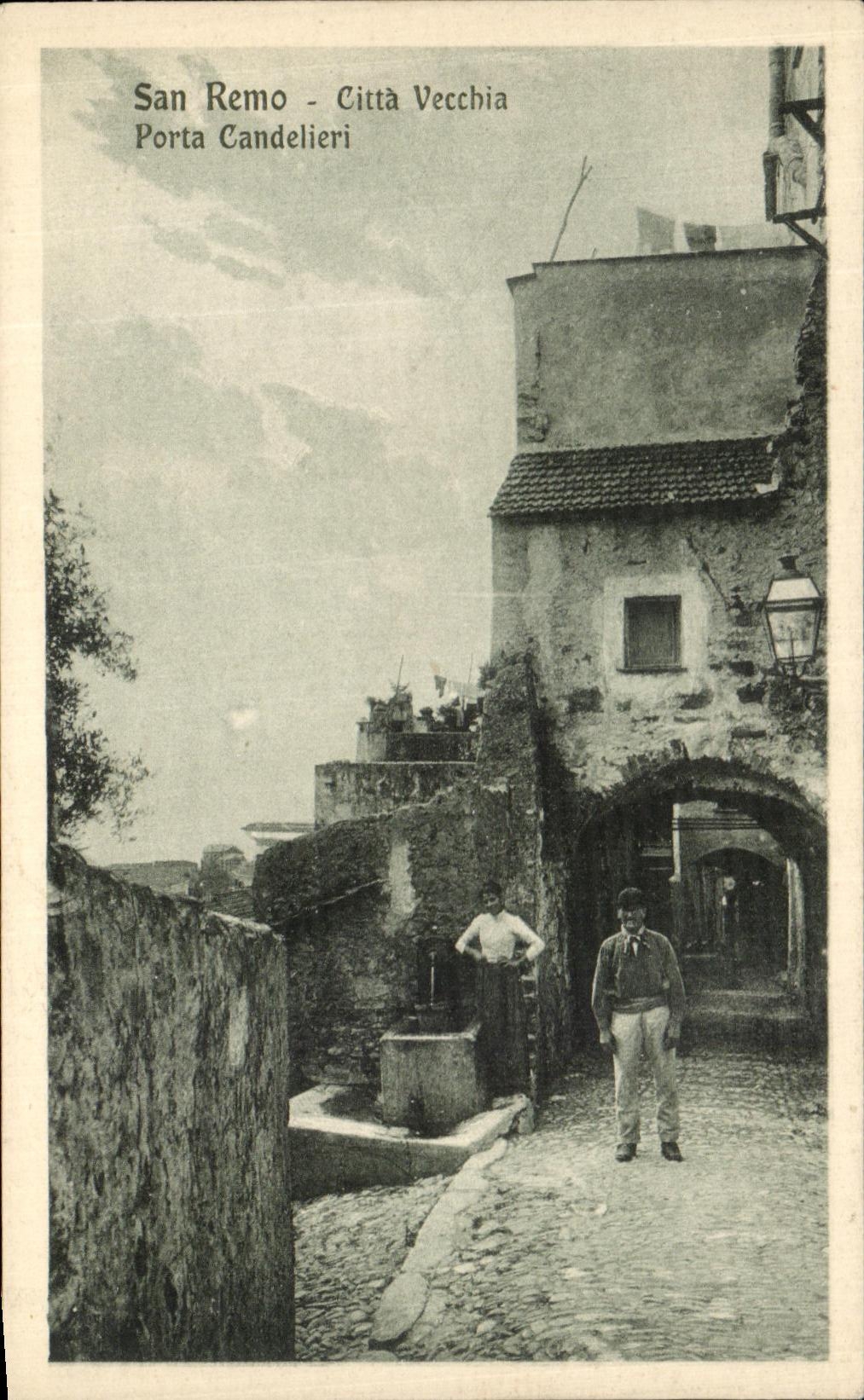 VINTAGE POSTCARD San Remo Citta Vecchia Carried Candelieri