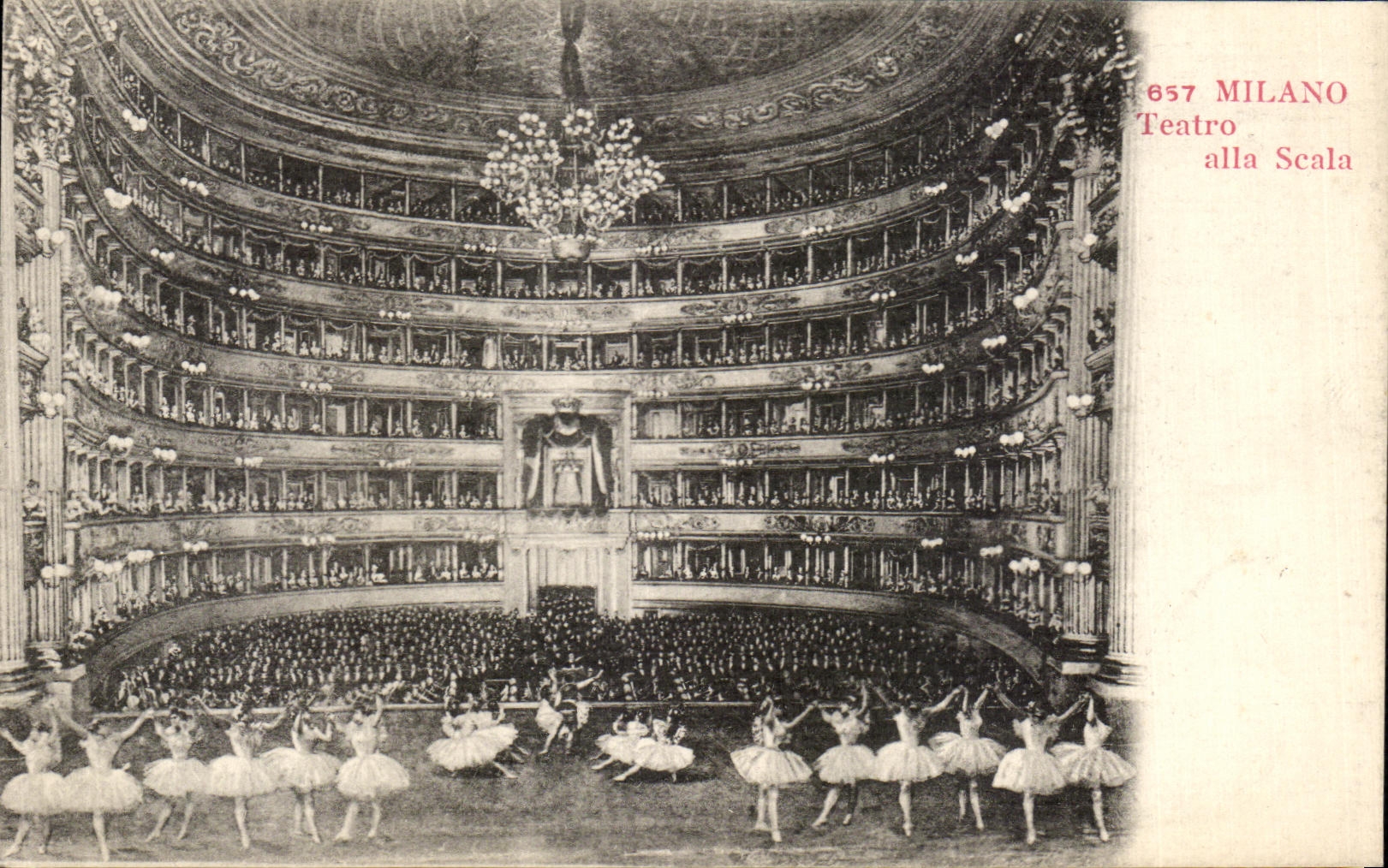 VINTAGE POSTCARD Milano Teatro Went Scala Danseuses