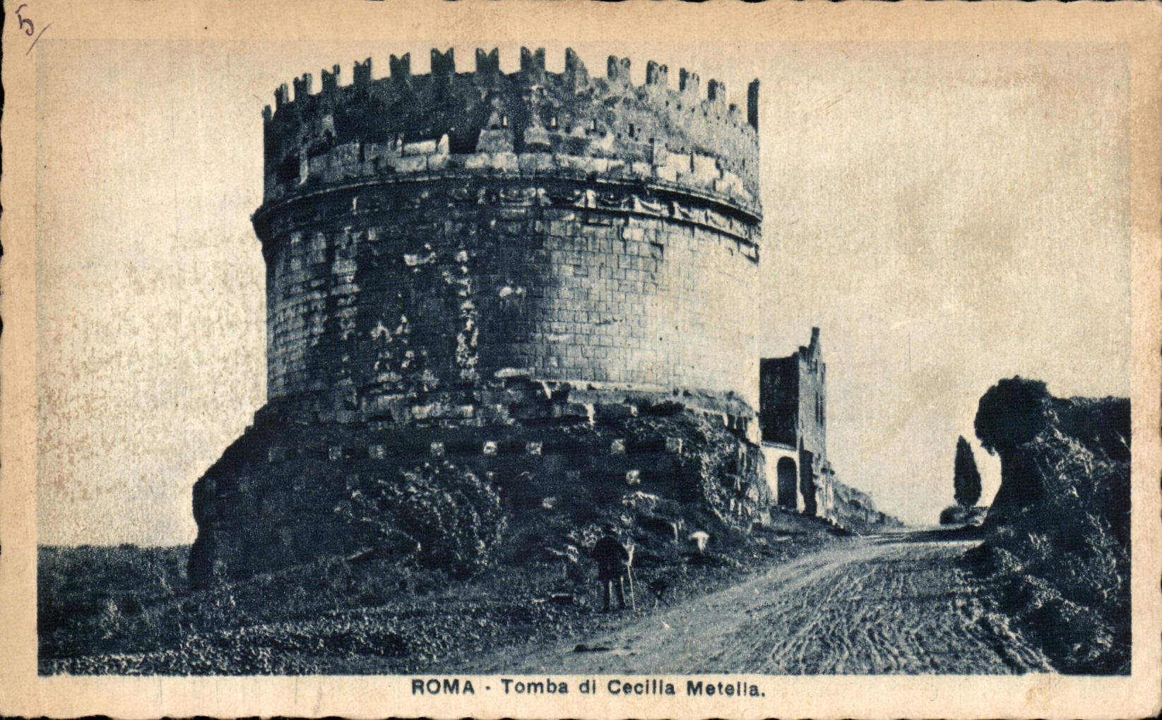 La POSTAL Roma de la VENDIMIA cayo Di Cecilla Metella