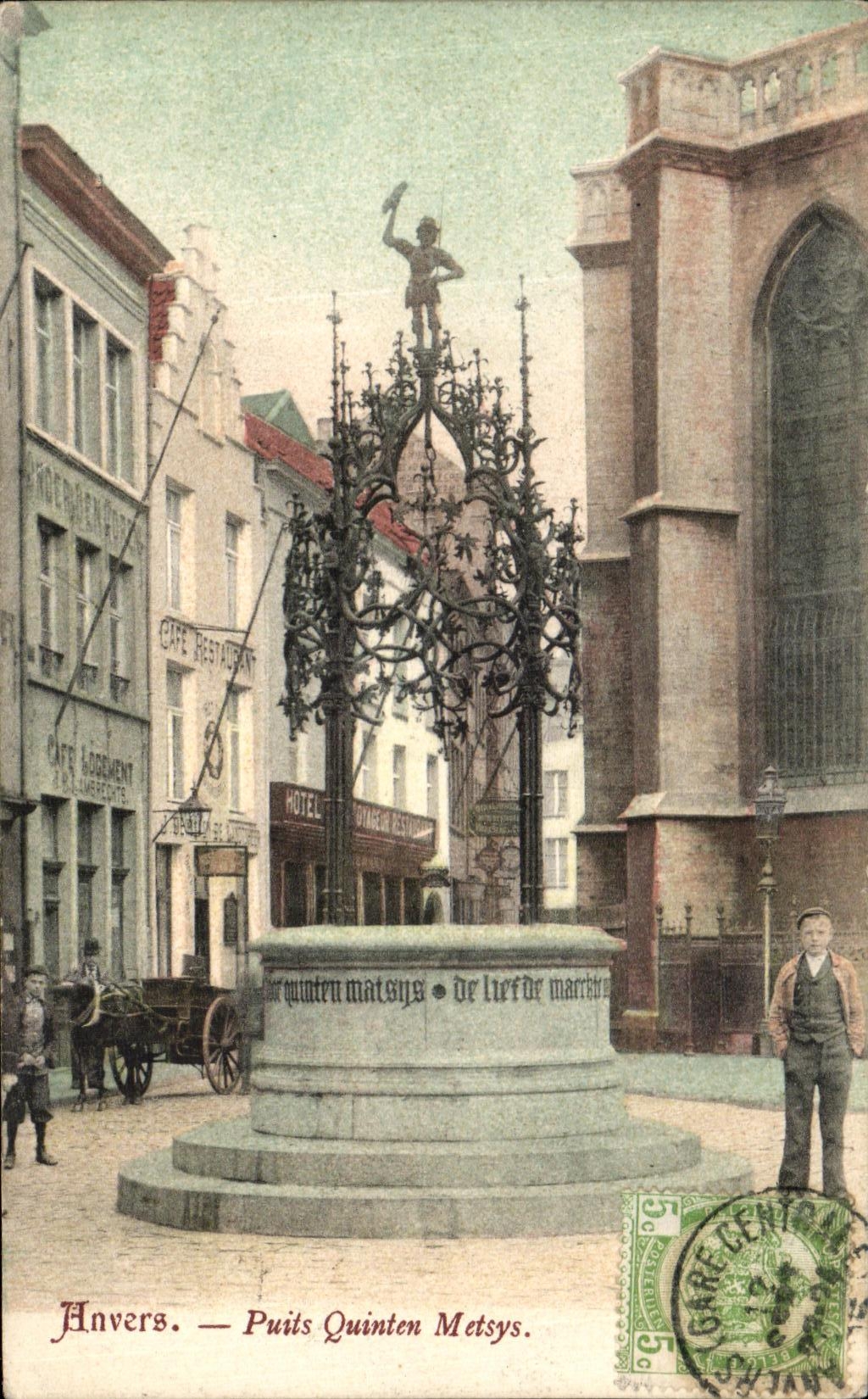 POSTAL Amberes Quinten bien Metsys de la VENDIMIA