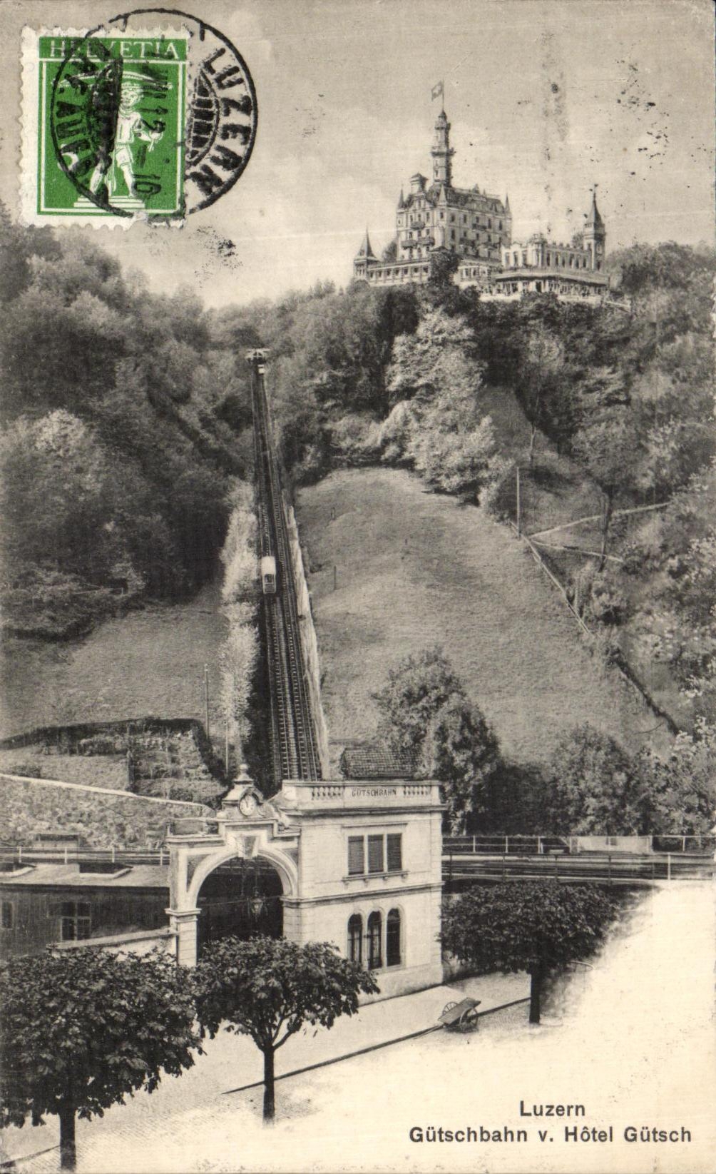 CPA Luzern Gutschbahn Hotel Gutsch 