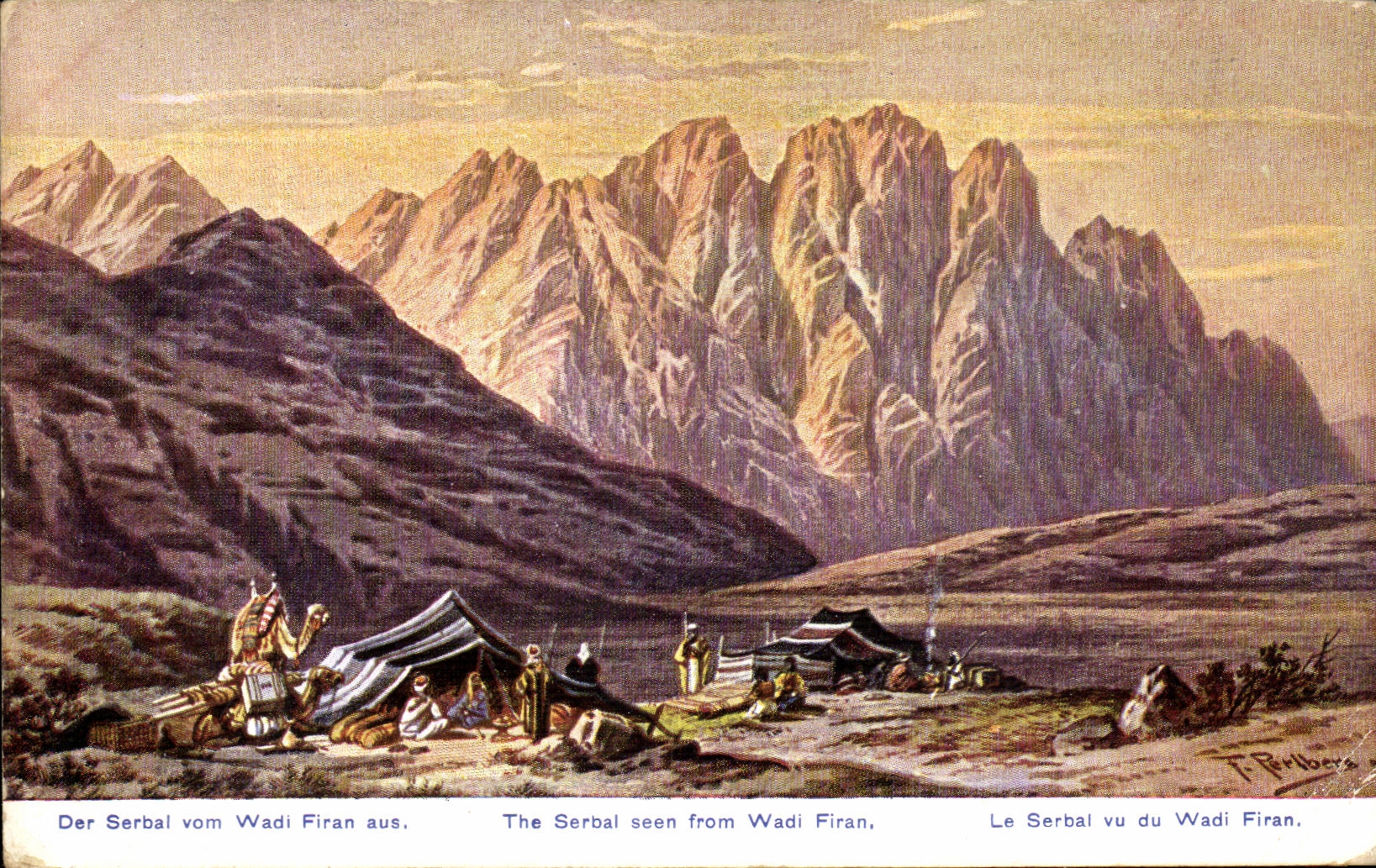 VINTAGE POSTCARD The serbal Seen From Wadi Firan