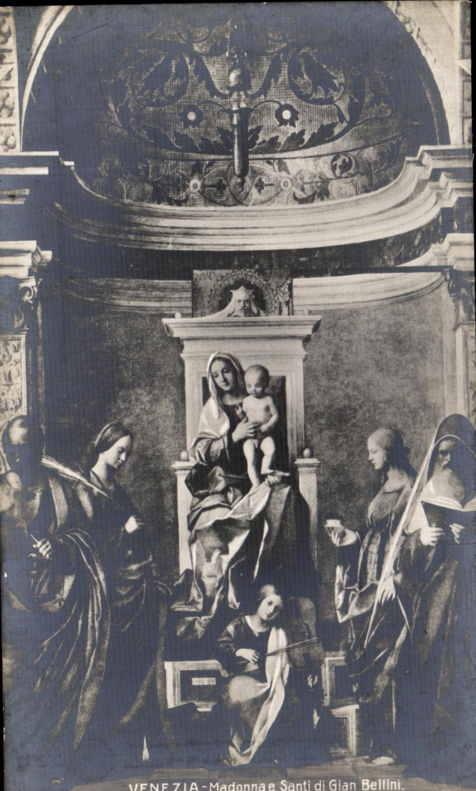VINTAGE POSTCARD Madonnae Santi di Gian Bellini Venezia