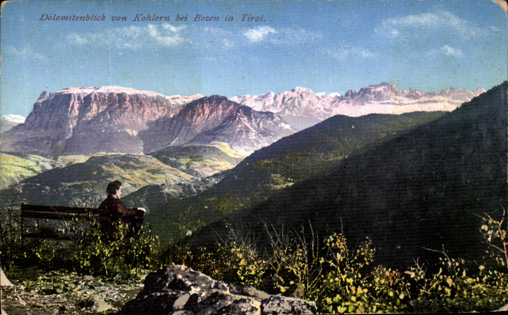 VINTAGE POSTCARD Dolomitenbtick vow Kohlery Study Bureau in the Tirol