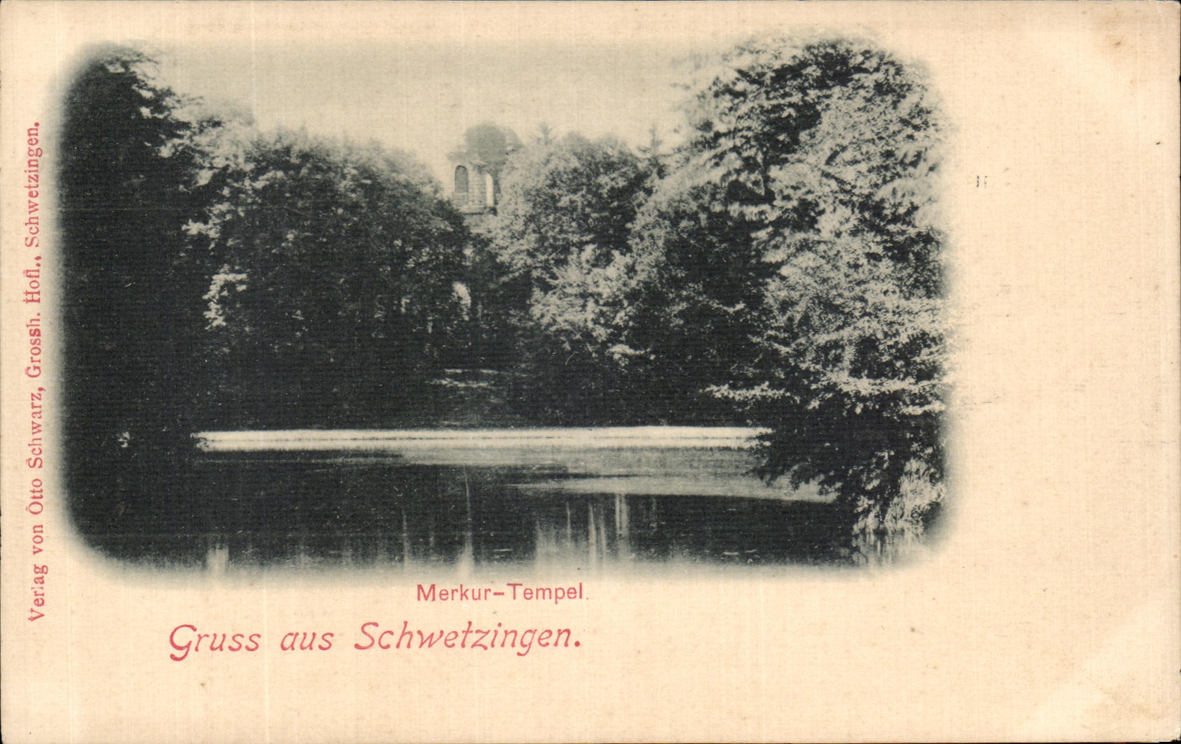CPA Merkur Tempel Gruss aus Schwetzingen