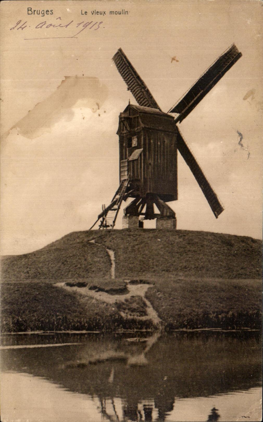 VINTAGE POSTCARD Bruges the Old Mill