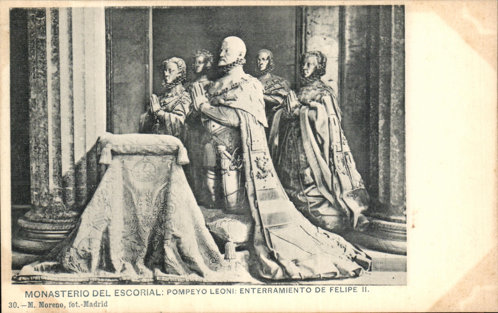 POSTAL Monasterio Del Escorial Pompeyo Leoni Enterramiento De Felipe II de la VENDIMIA