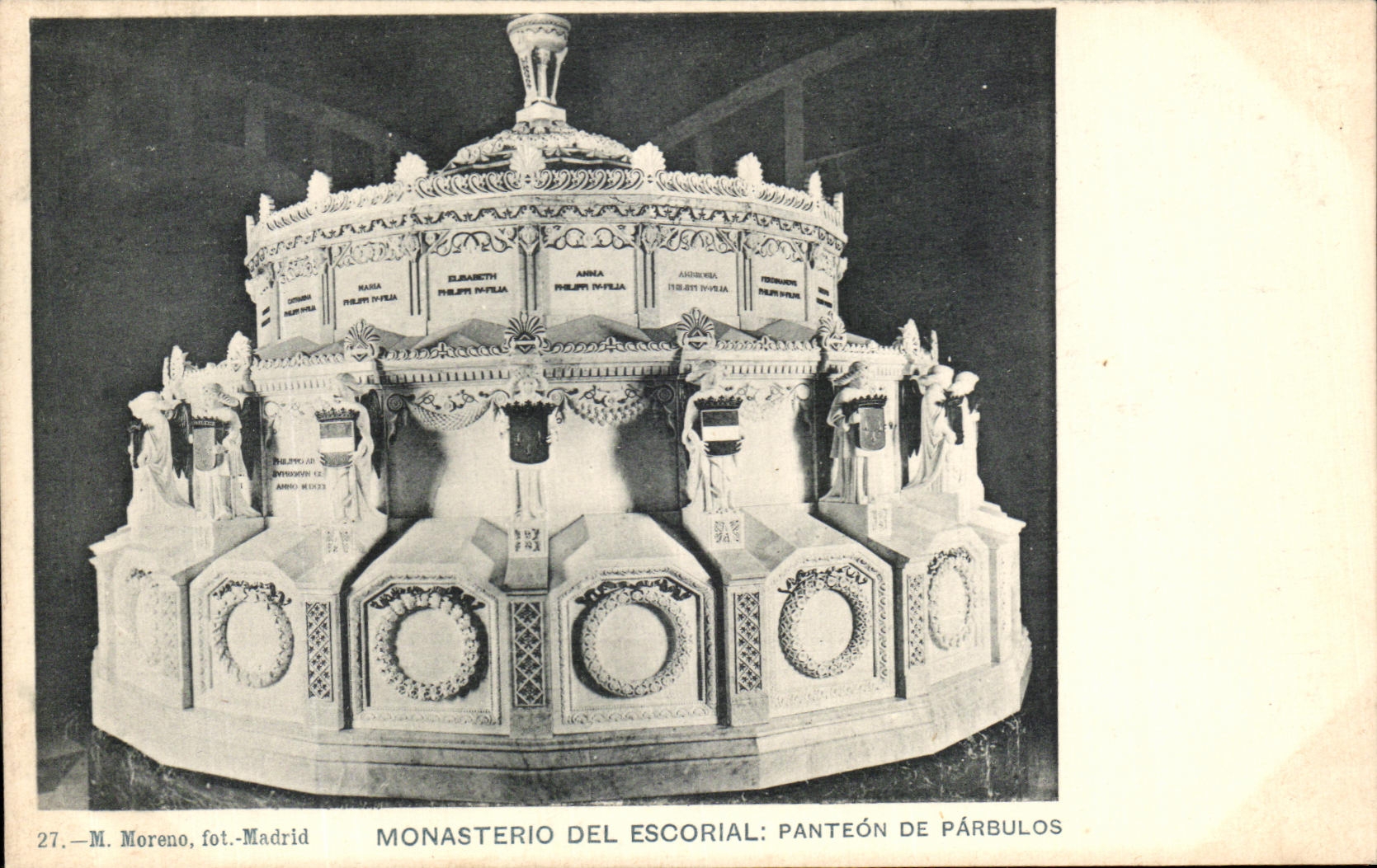 POSTAL Monasterio Del Escorial Panteon De Parbulos de la VENDIMIA