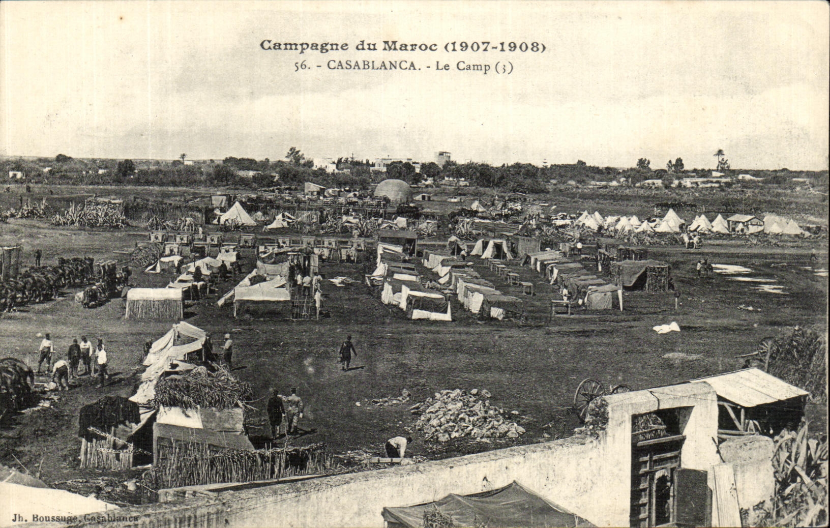 VINTAGE POSTCARD Casablanca of Morocco 1907 1908 Casablanca the Militaria camp