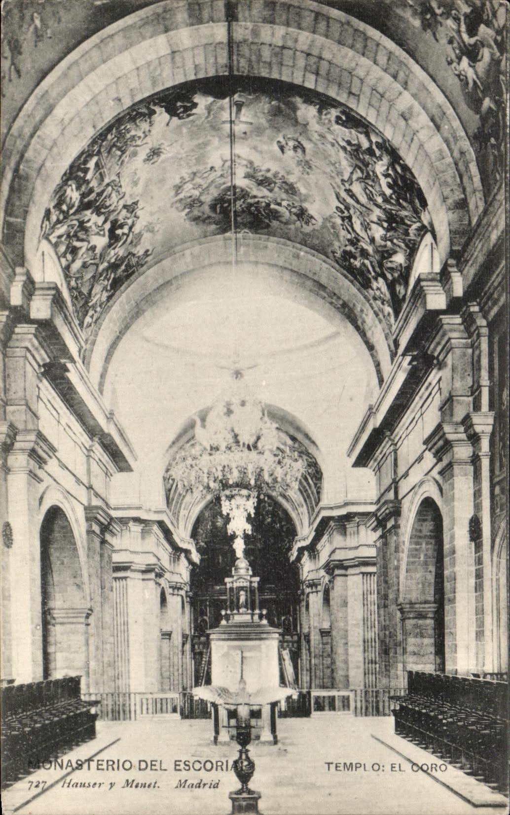 EL Coro de Monasterio Del Escori Templo de la POSTAL de la VENDIMIA