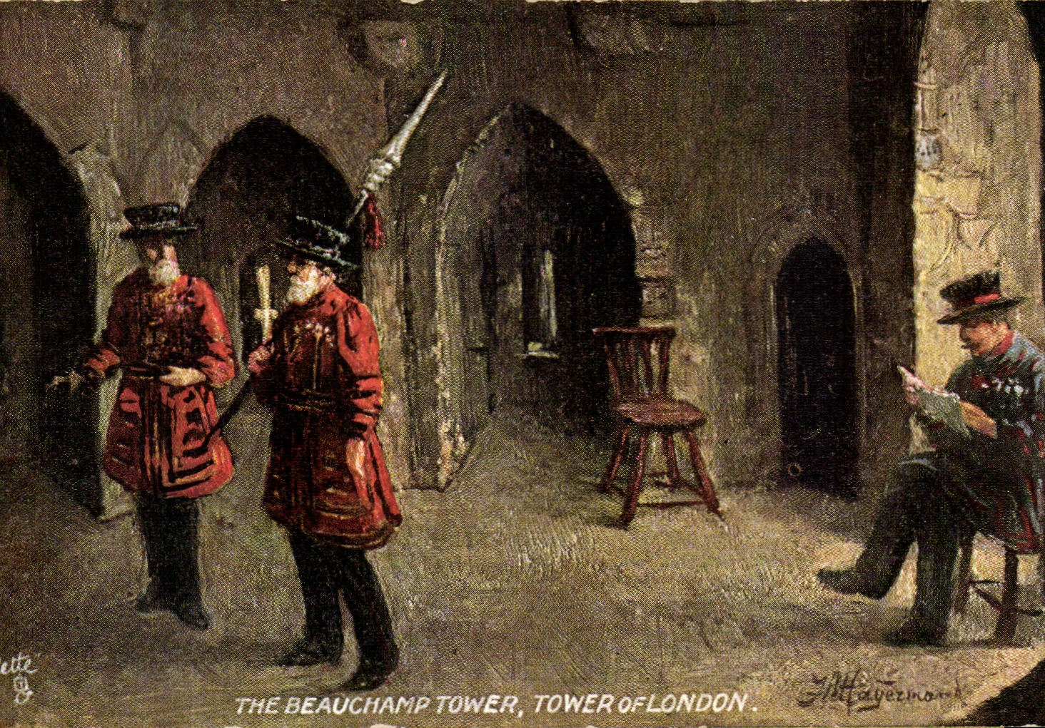 VINTAGE POSTCARD The Beauchamp Tower off London