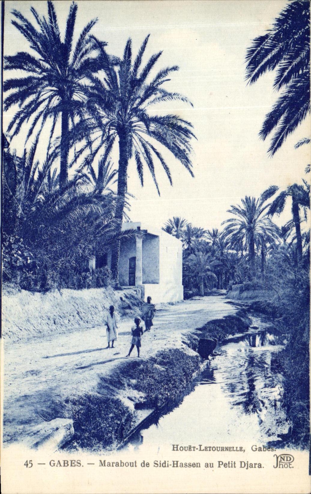 VINTAGE POSTCARD Gabes Marabout of Sidi Hassen in Small Djara Tunisia