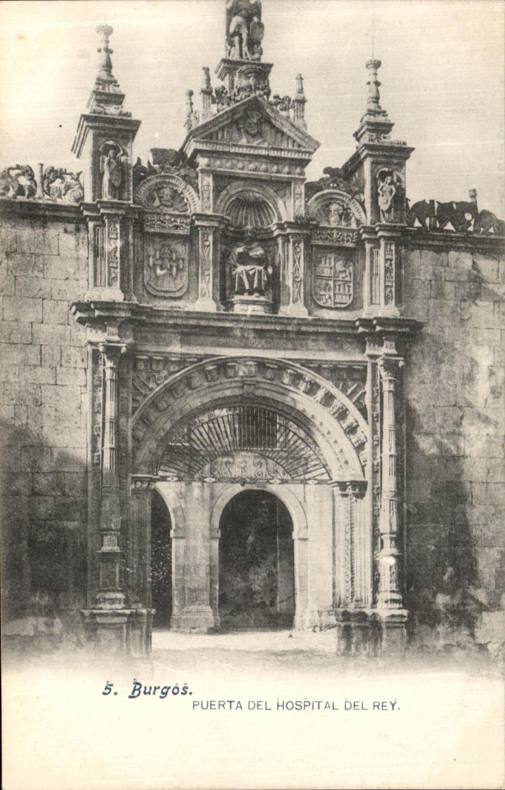 VINTAGE POSTCARD Burgos Puerta Del Hospital Del Rey