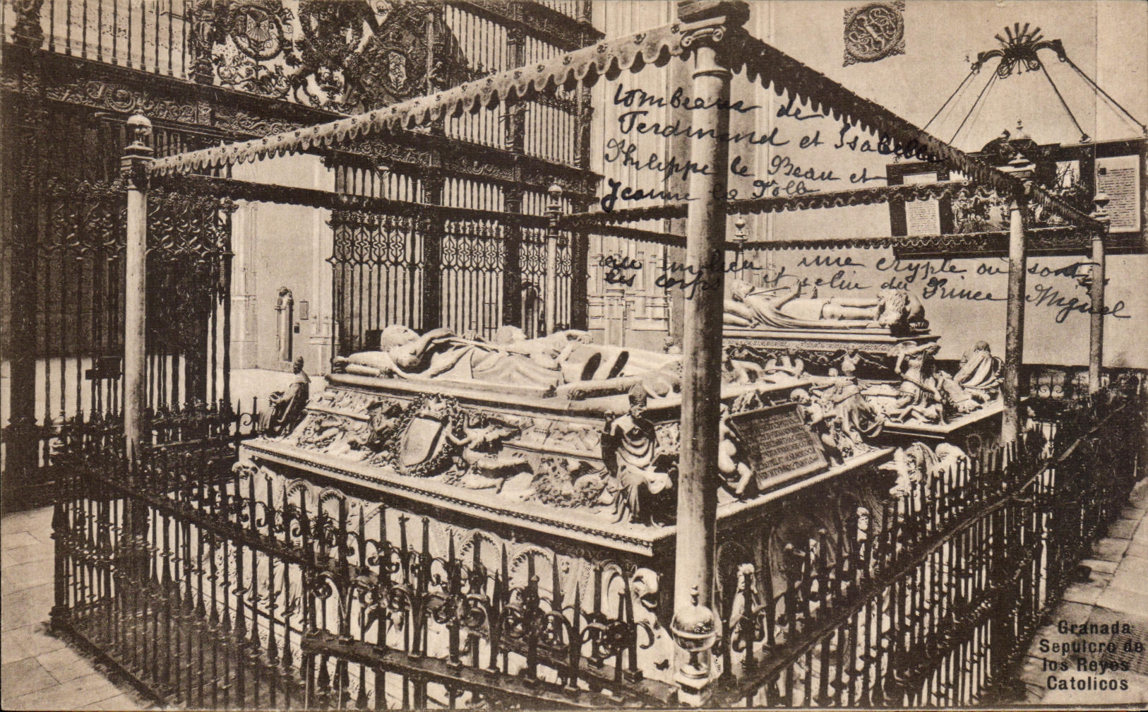 VINTAGE POSTCARD Granada Sepulcro de Jos Reyes Catolicos