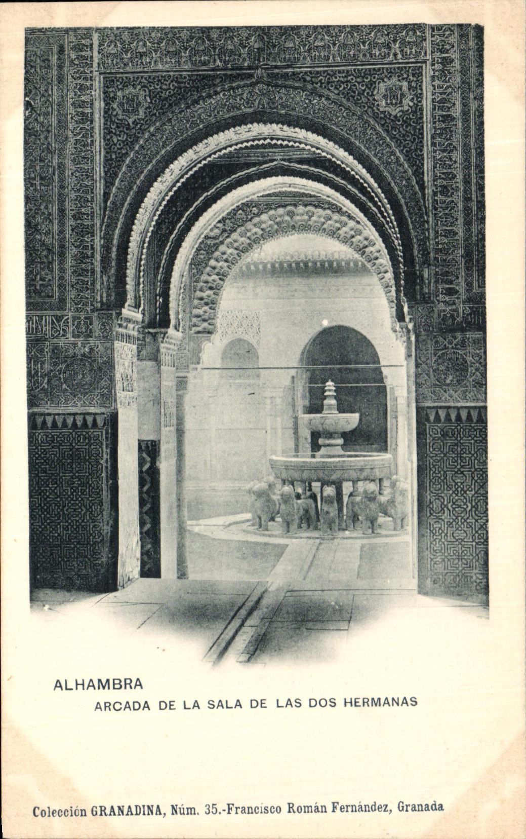 VINTAGE POSTCARD Granada Alhambra Aracada Of Salted Of Mow Back Hermanas