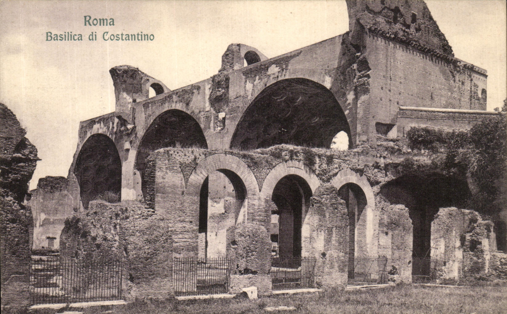 POSTAL Roma Basilica di Constantino de la VENDIMIA