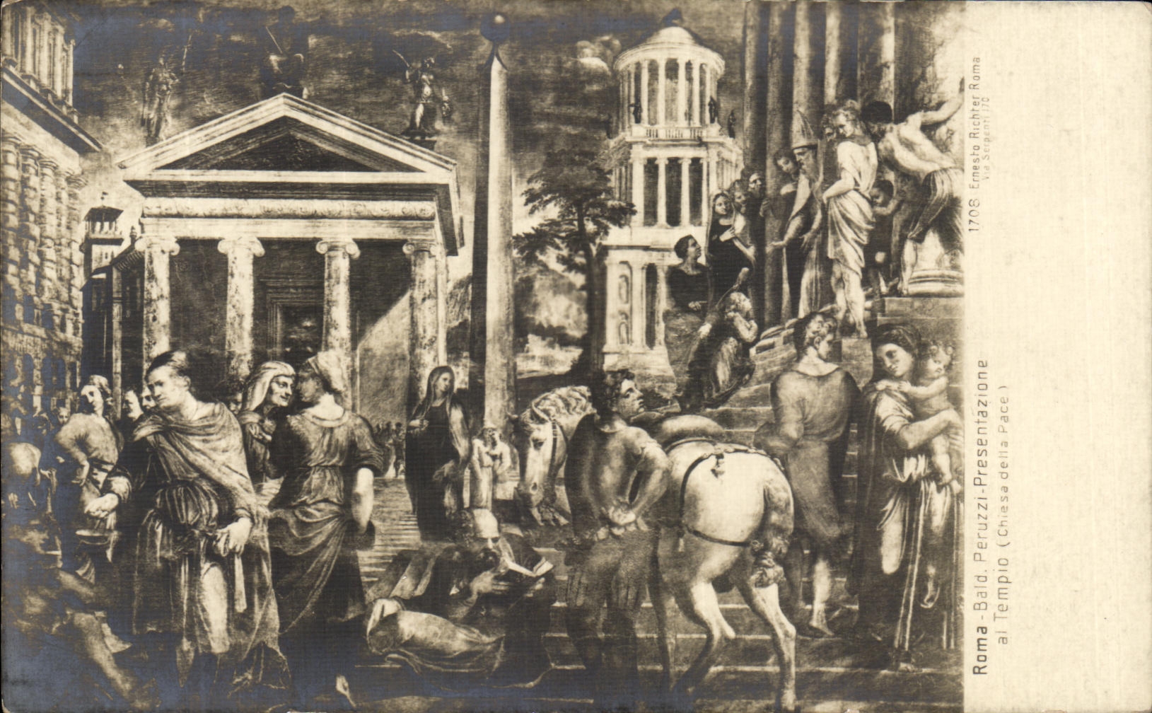 POSTAL Roma Peruzzi calvo Presentazione de la VENDIMIA