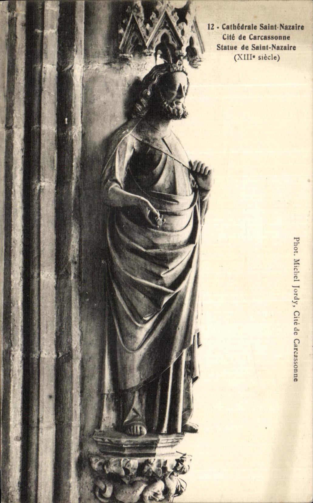 VINTAGE POSTCARD Cathedrale Saint Nazaire ISCED of Carcassonne Rules of Saint Nazaire