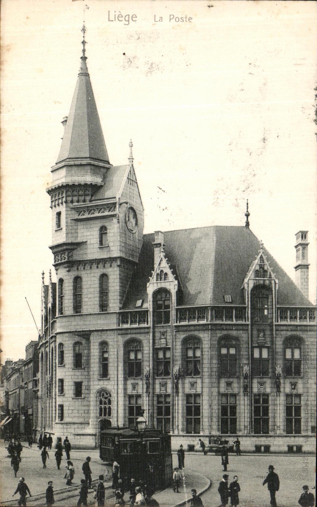 VINTAGE POSTCARD Liege the Station