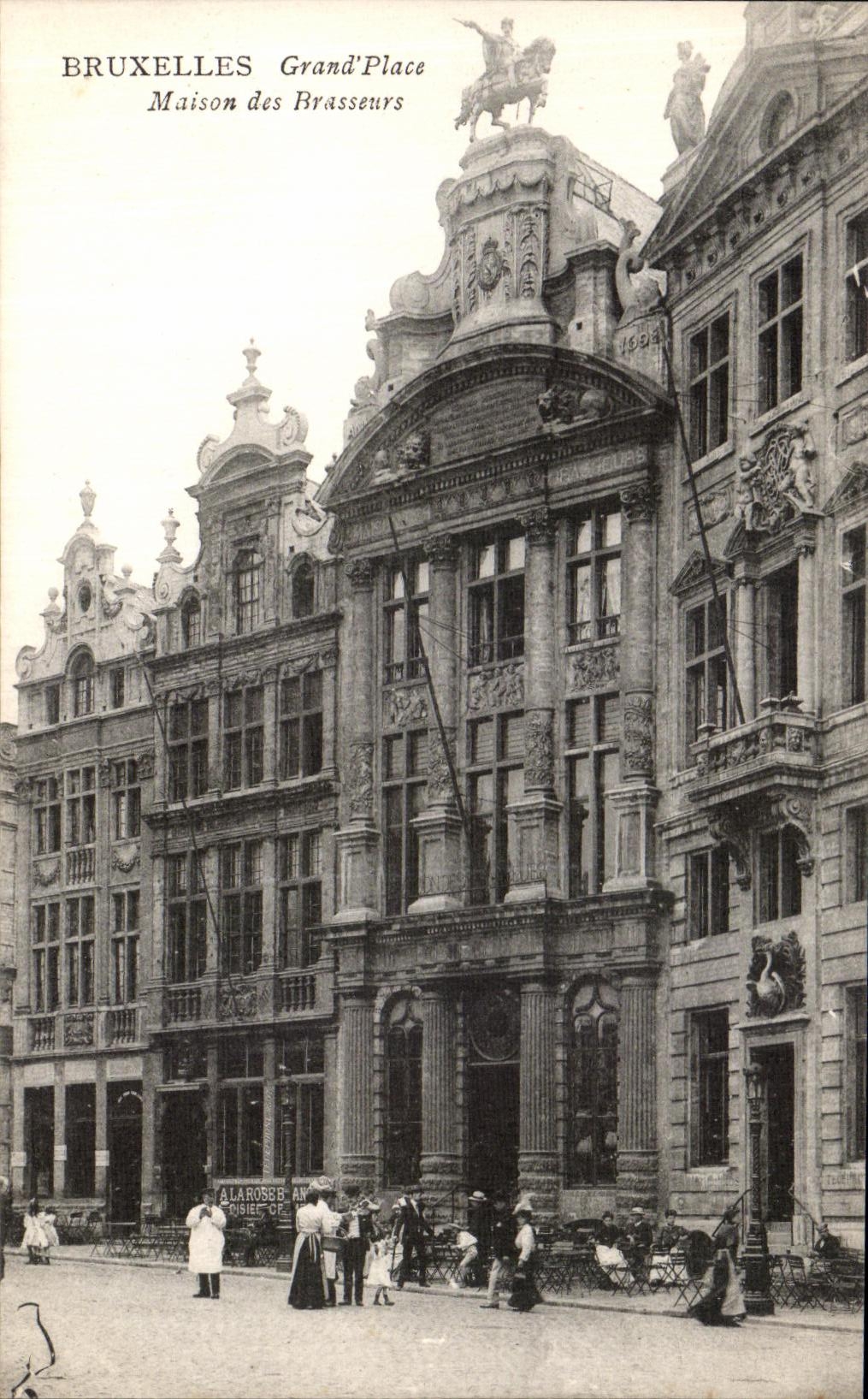 Casa magnifica de los lugares de Bruselas de la POSTAL de la VENDIMIA de los cerveceros