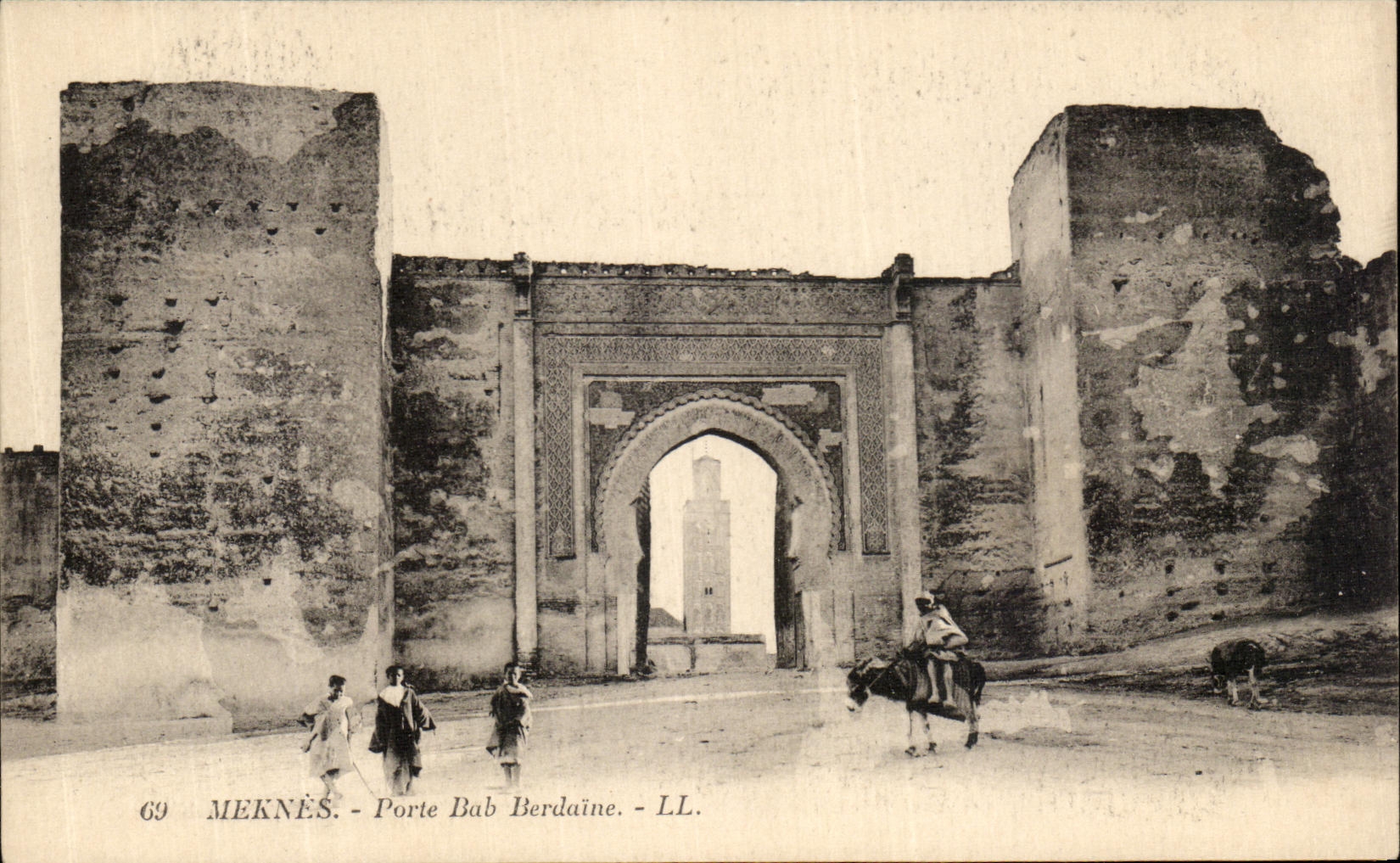CPA Meknes Porte Bab Berdaine 