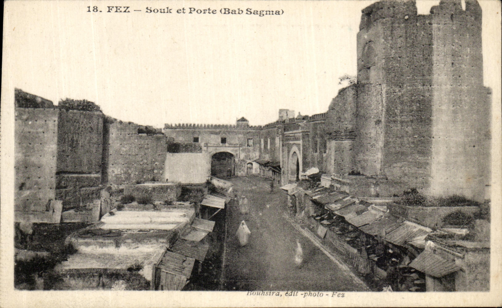 CPA Fez Souk et Porte Bab Sagma