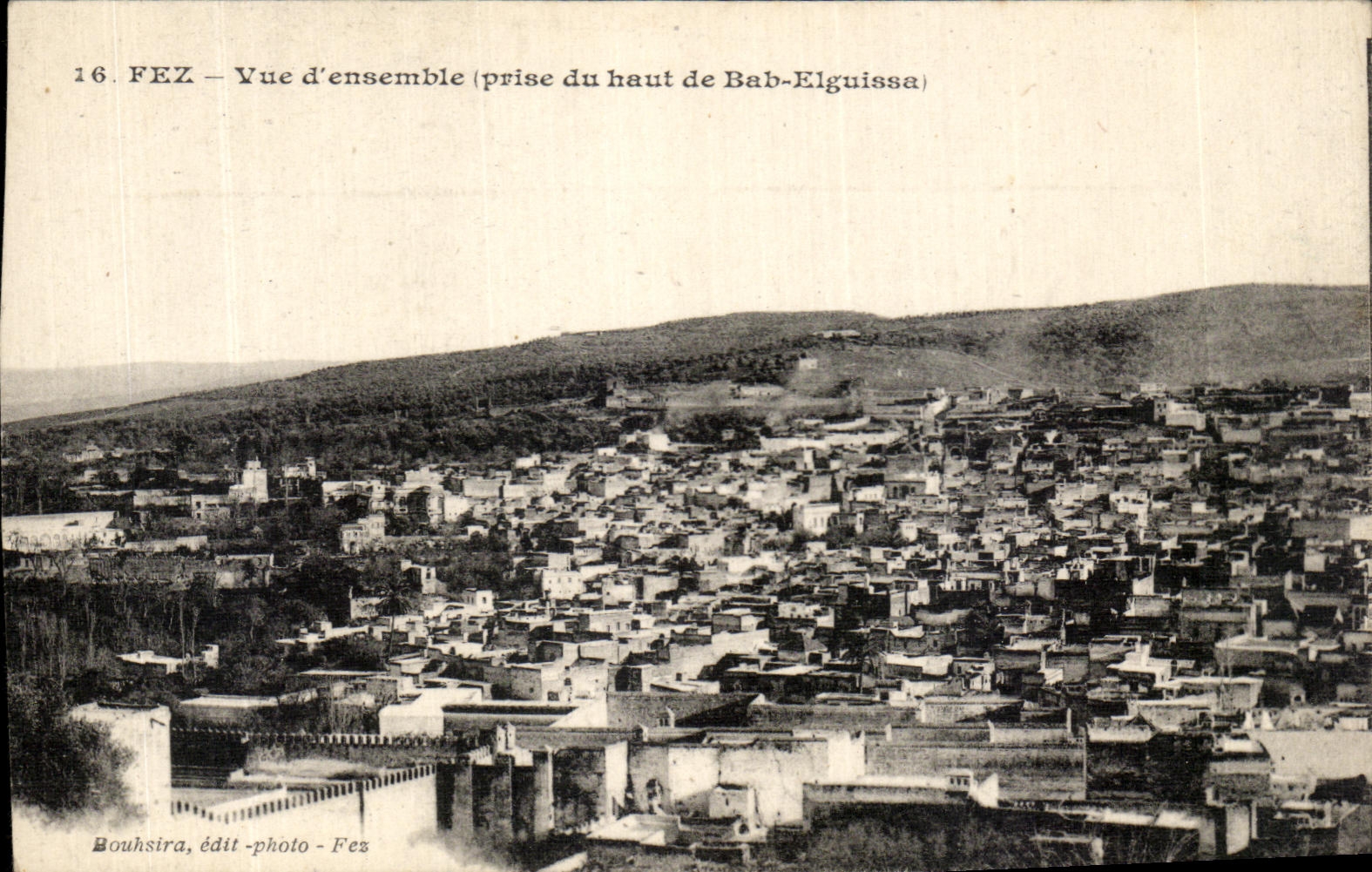 CPA Fez Vue d Ensemble prise du haut de Bab Elguissa