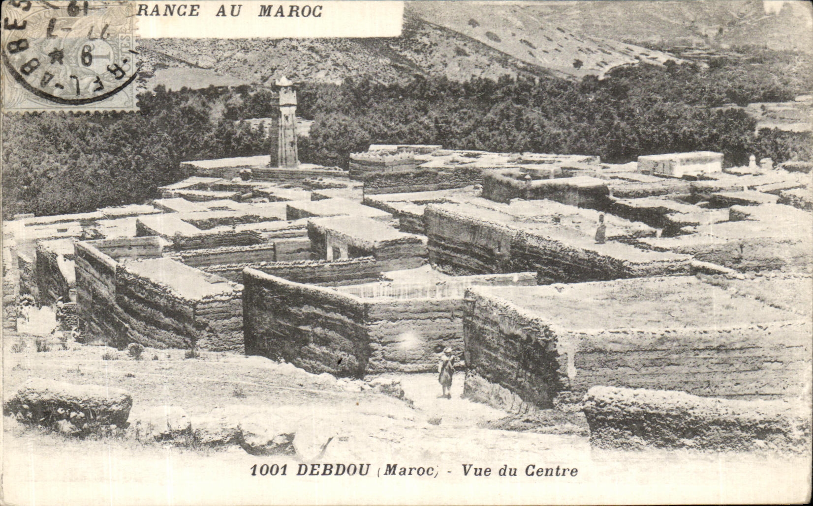 VINTAGE POSTCARD Debdou Seen of the Center