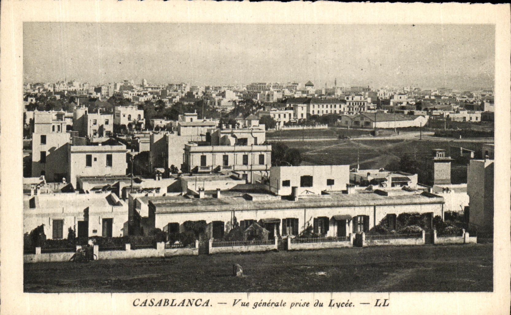 CPA Casablanca Vue generale Prise du Lycee