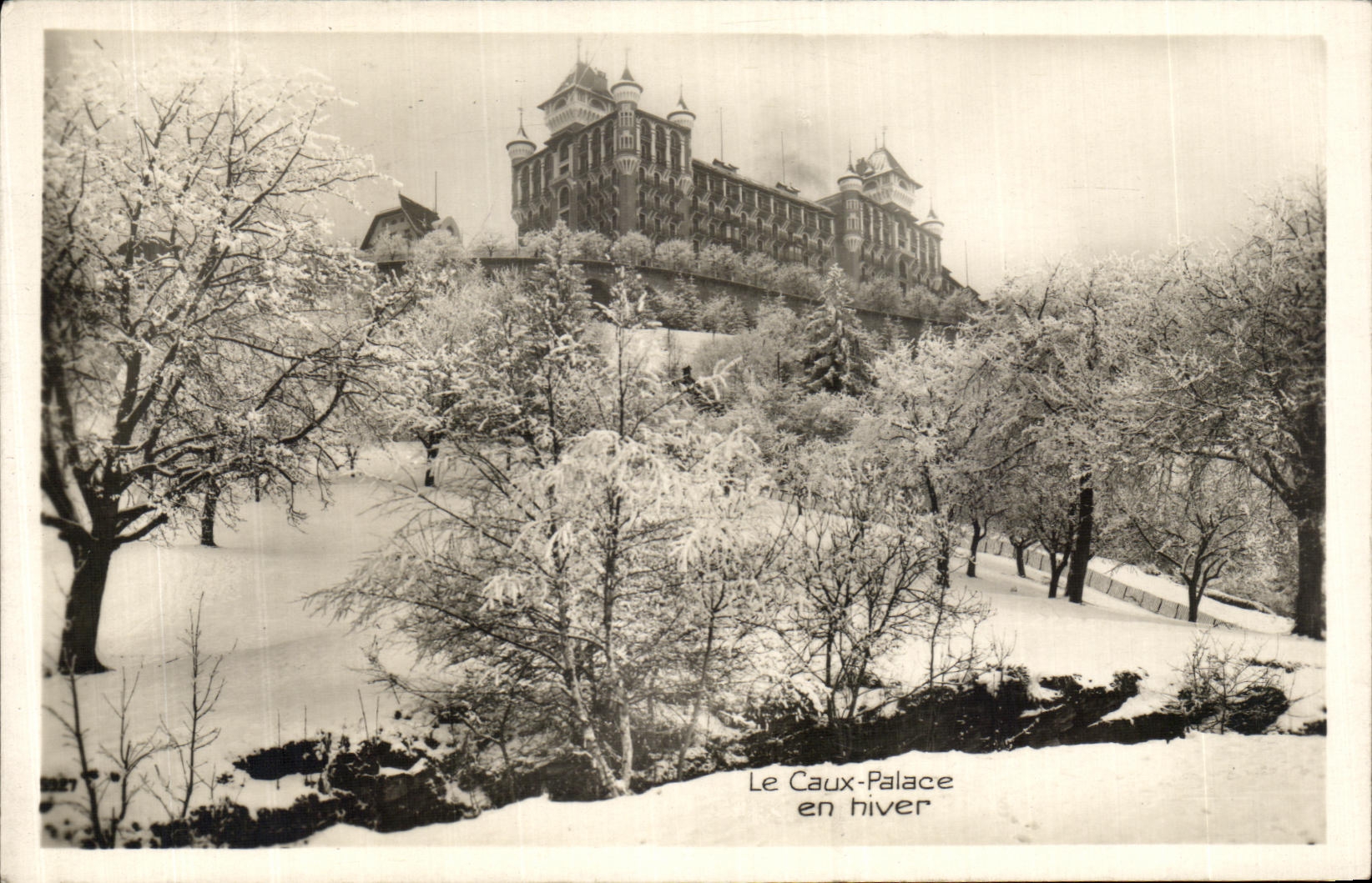 CPA Le Caux Palace En hiver 