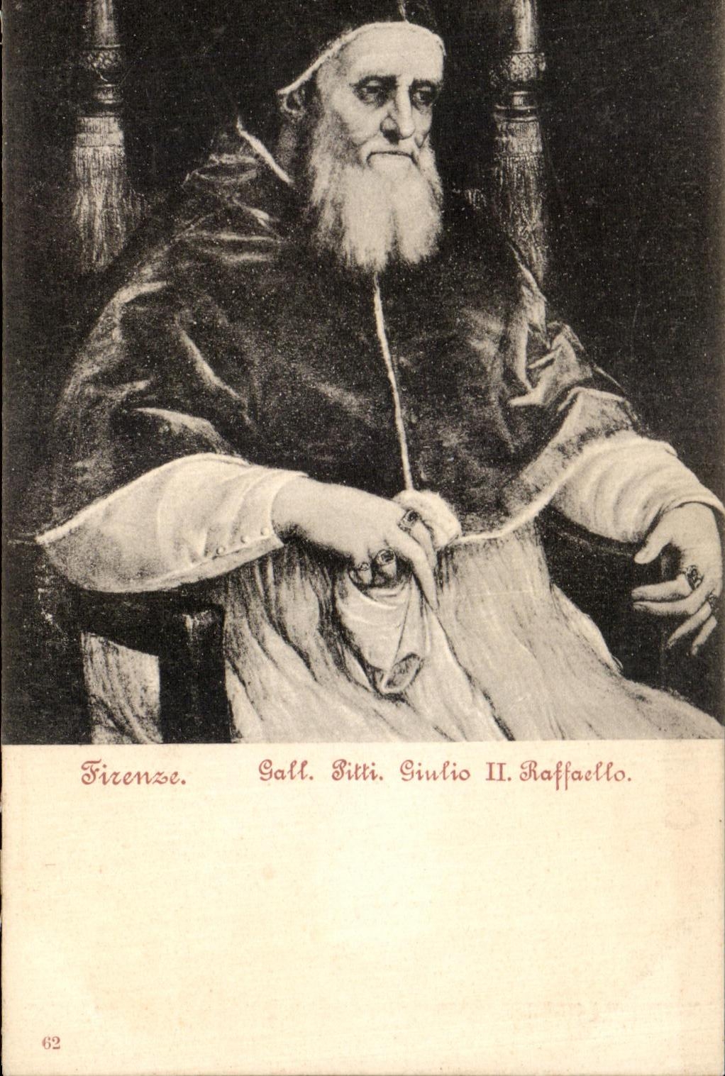 CPA Firenze Gall Pitti Giulio II Raffaello