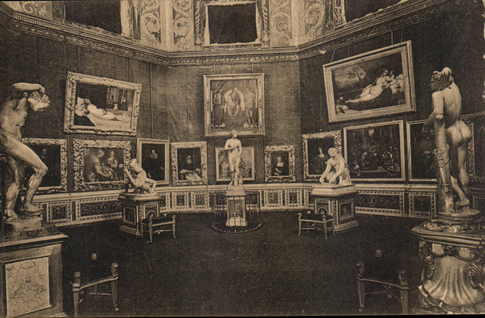 Galleria Uffizi Tribuna de Firenze R de la POSTAL de la VENDIMIA
