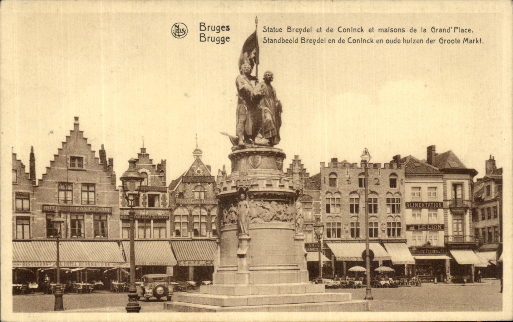 VINTAGE POSTCARD Bruges Rules Breydel and from Coninck and Maisons of Large Places