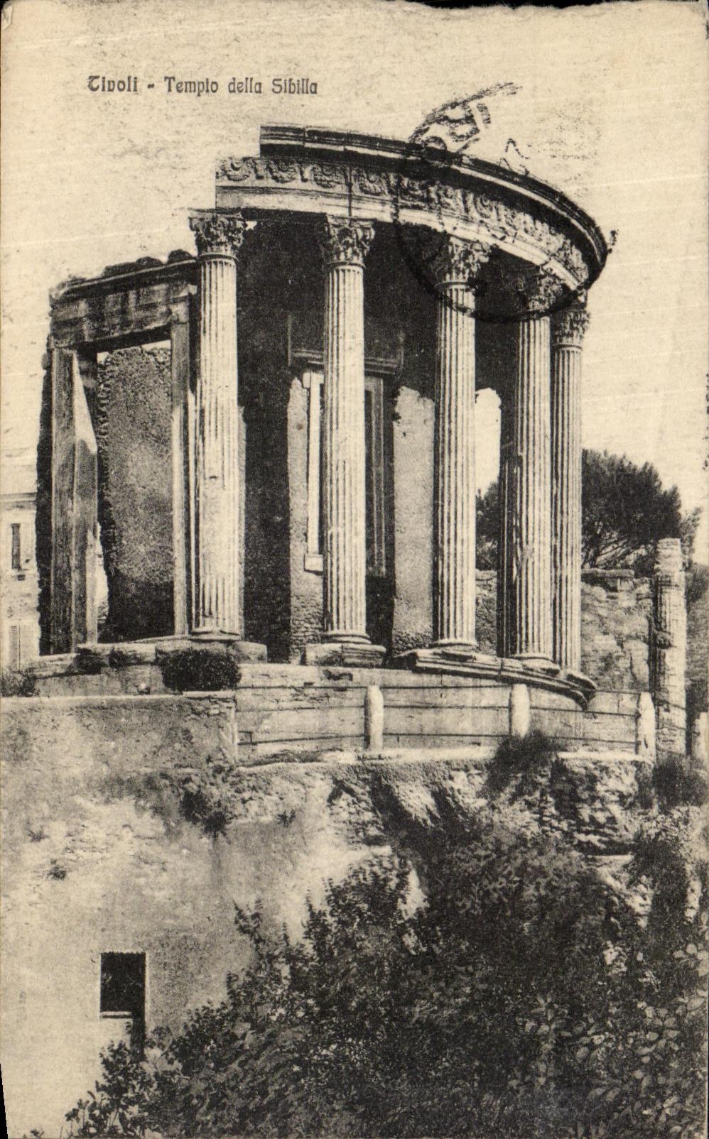 VINTAGE POSTCARD Tivoli Templo della Sibilla