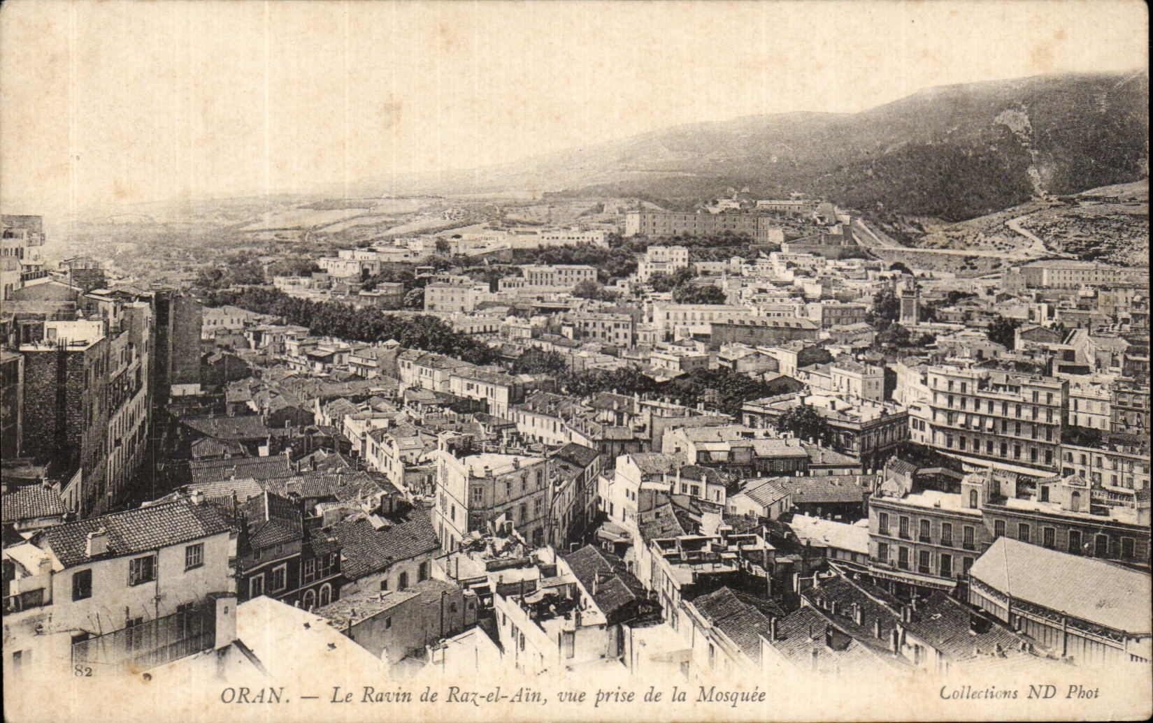CPA Oran Le Ravin de Razzel Ain vue Prise de la Mosquee Algerie 