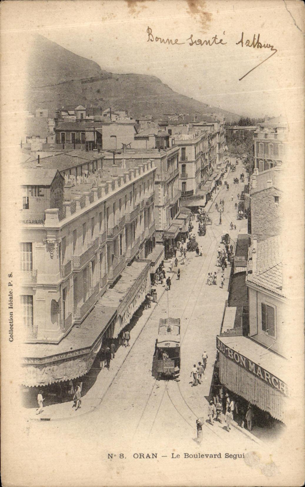 VINTAGE POSTCARD Oran the Boulevard Segui Algeria